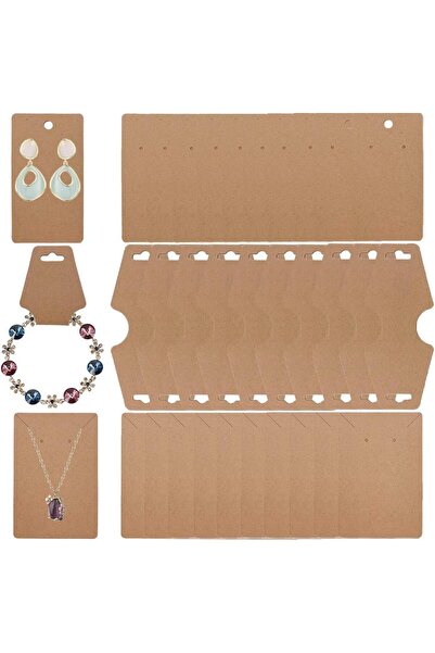 naturevo 150 Adet Kraft Etiket Ve Takı Kartı 3 Farklı model 300 Gr Kaliteli Karton