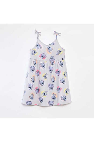 KIABI فستان "ديزني" ذو الأشرطة مع فيونكات باللون الأزرق