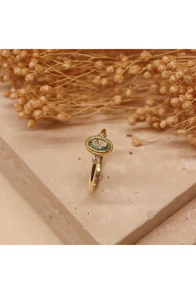 TAHAN MÜCEVHERAT Vintage Turmalin Minimal Yüzük-13