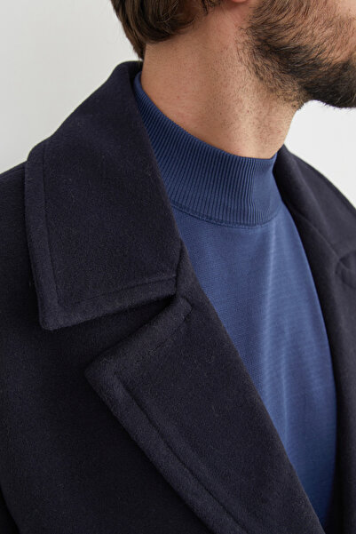 Fulla Moda Παλτό με διπλό γιακά με κουμπιά