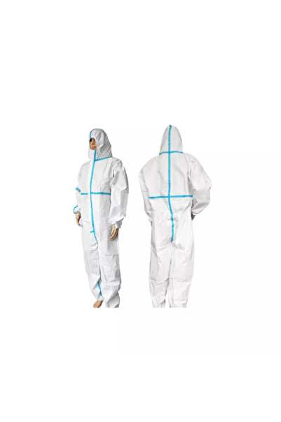 CARBOY Full Protection Coverall, Waterproof, 1 Piece, White, L size