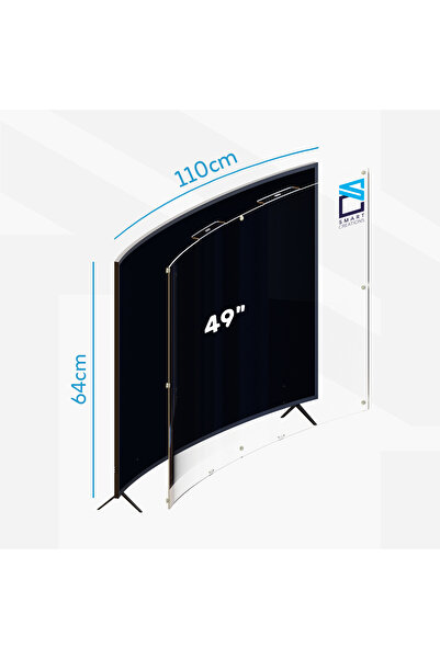 SMART CREATIONS 49" Curved TV Screen Protector – Shatterproof, Scratch & Water Resistant, HD Clear