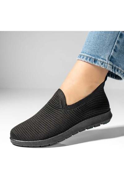 BMoD Espadrile sport negre pentru femei, din material textil MOD13053