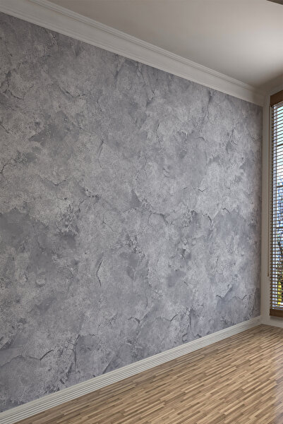 dreamwall Serin Mavi Gri Beton Dokulu Tek Parça Duvar Kağıdı