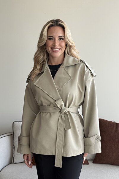 Laluvia Mint Julia Kısa Trenç - 9609