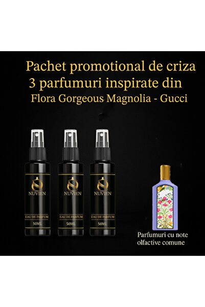 Nuvien Set of 3 Perfumes 50ml – Inspired by Flora Gorgeus Magnolia G.