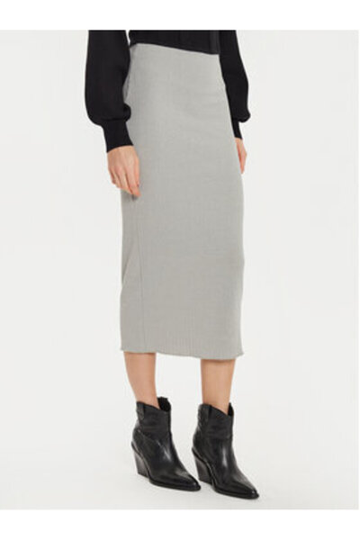 Brave Soul Γυναικεία Φούστα Pencil LSKJ-272YEMIGRY Γκρι
