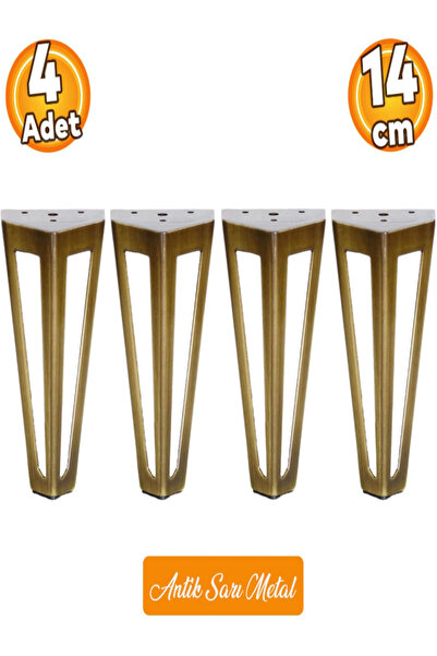 SÖZER ORMAN ÜRÜNLERİ Ovit Metal Antik Sarı 14cm Mobilya Koltuk Kanepe Konsol ...