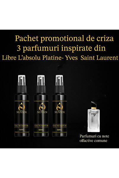 Nuvien Set of 3 Perfumes 50ml – Inspired by Libre L'absolu Platine Y.S.L.