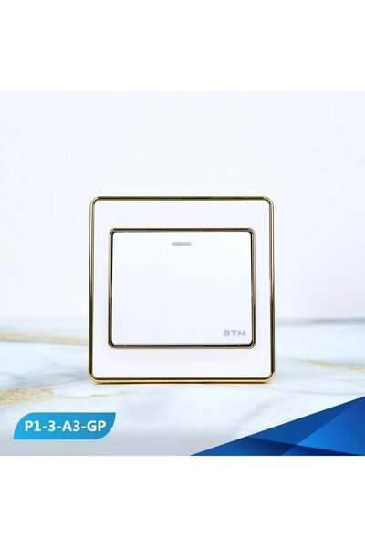 Btm مفتاح عجلة قيادة أحادي بثلاثة مسامير، باللون العنابي والذهبي