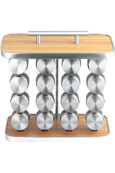 ORCHID 16PC SPICE JAR SET WITH STAND