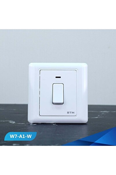 Btm مفتاح سخان 20 أمبير، أبيض، لون ملتوي - قطعتين