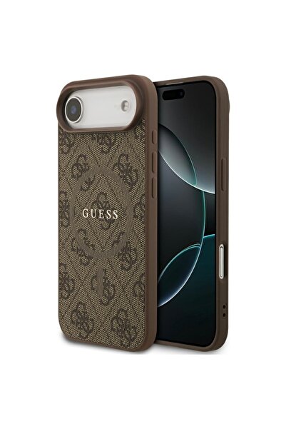 Guess Θήκη για iPhone 17 Air, 4G Ring Classic Logo MagSafe, Καφέ