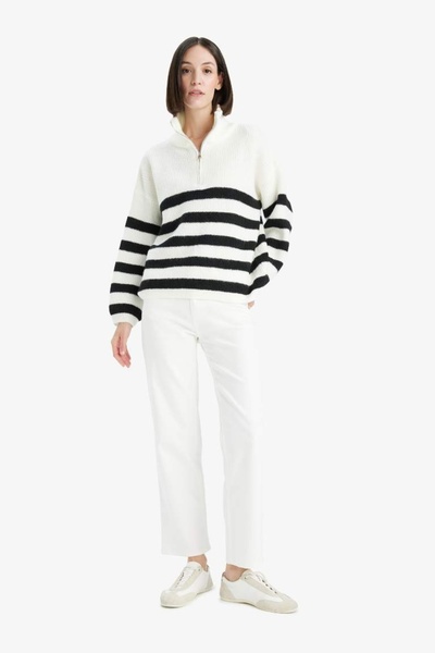 DeFacto Women's Sweater F3898Ax/Er105 Ecru