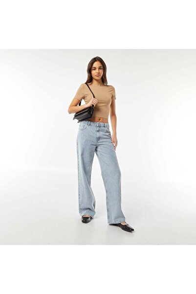 KIABI Wide-leg jeans BLUE