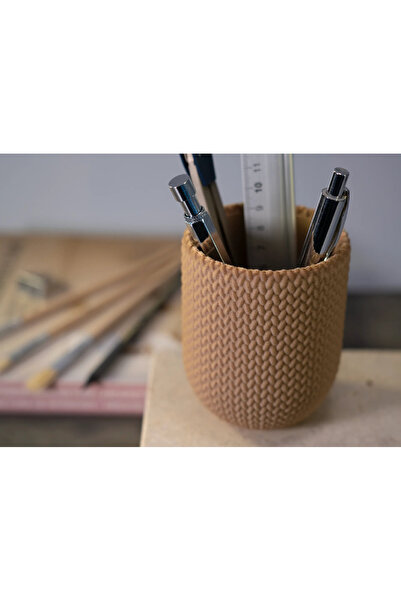 Vescarri حامل أقلام بتصميم الروطان - حامل أقلام عصري ومنظم سطح المكتب