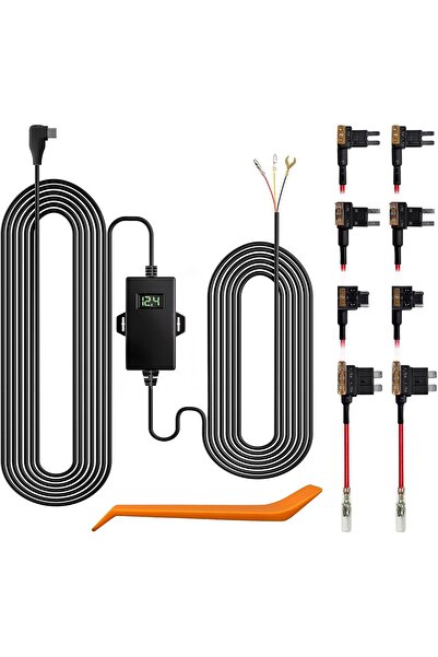 Generic WOLFBOX USB-C Hardwire Kit for Dash Cameras 12V-24V to 5V with Battery Drain Protection