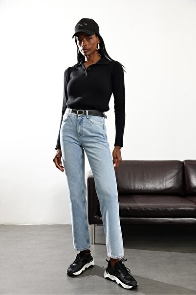 5in1Canpolat Ανοιχτό μπλε ίσιο τζιν