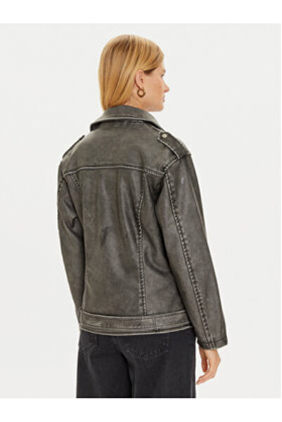 Brave Soul Γυναικείο Δερμάτινο Μπουφάν LJK-JOSIANE Μαύρο