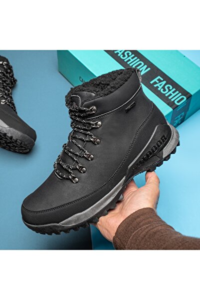 Modlet.ro Men's black lace-up boots MOD12799