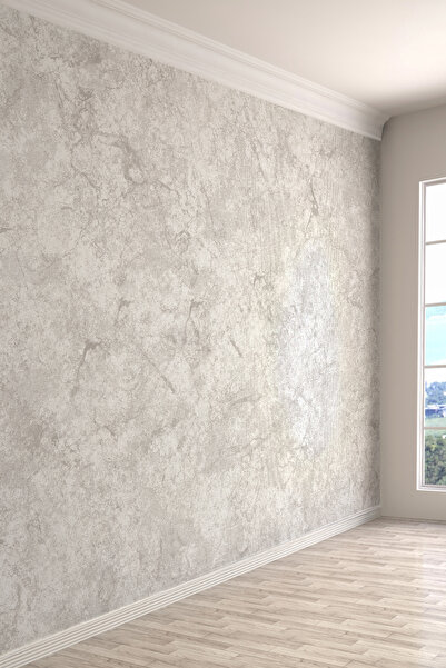 dreamwall Açık Gri Mermer Dokulu Minimal Tekstil Duvar Kağıdı