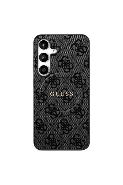 Guess Carcasă pentru Samsung Galaxy S25 FE, 4G Ring Classic Logo MagSafe, Negru