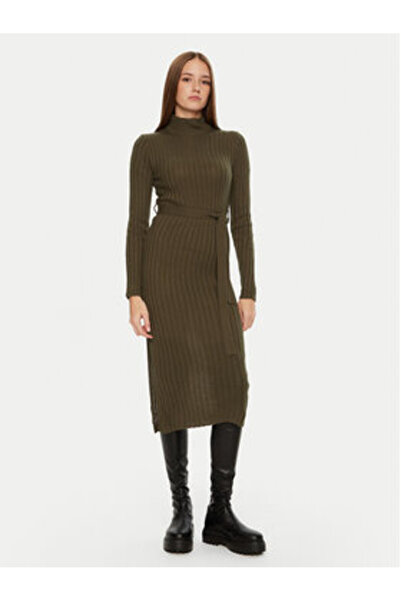 Brave Soul Γυναικείο Πλεκτό Φόρεμα LKD-230MURPHYB Χακί