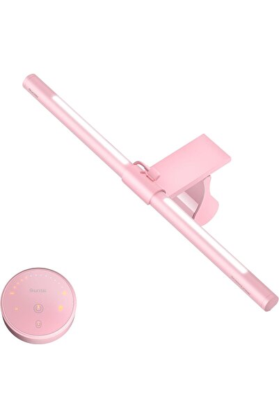 Quntis Computer Monitor Light Bar Curved with Remote & Backlight for Eye Caring, 40cm Pink Screen Li