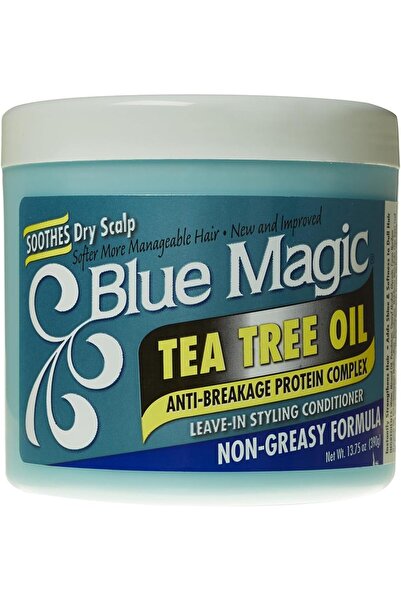 Blue Magic بلسم للشعر يُترك على الشعر بخلاصة شجرة الشاي، 13.8 أونصة