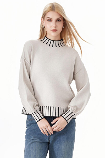 SOFILINE Light beige sweater with slightly puffed sleeves Z-101 M9