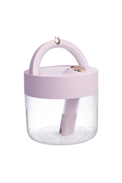 HALAMODO مرطب ضباب 1000 مل مع ضوء LED ملون وردي 14.4 سم