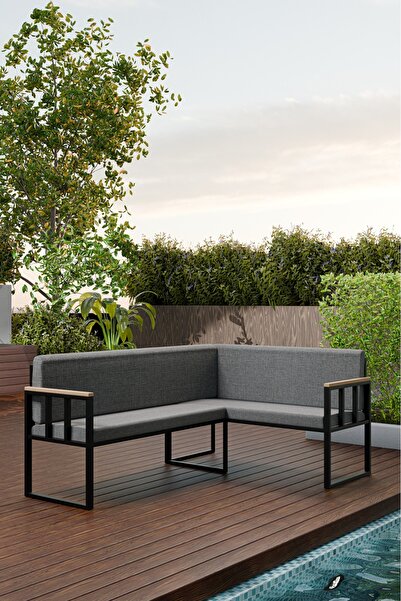 Wood House PARE KÖŞE TAKIMI GRİ (MUTFAK,BAHÇE,BALKON,OTURMA ODASI)