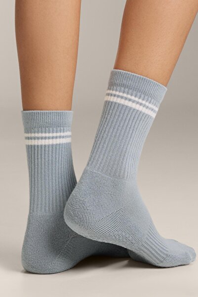 Oysho 2 çift klasik yoga ve pilates pamuklu karışımlı çorap