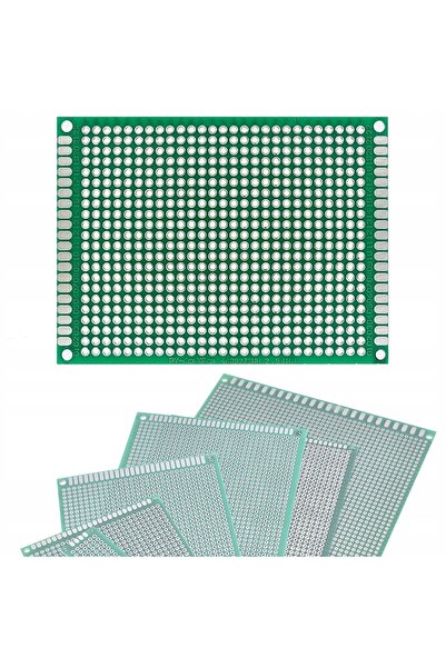 Rosfix Universal Prototype Board 60x80 mm | THT Double Layer | 2.54 mm Pitch