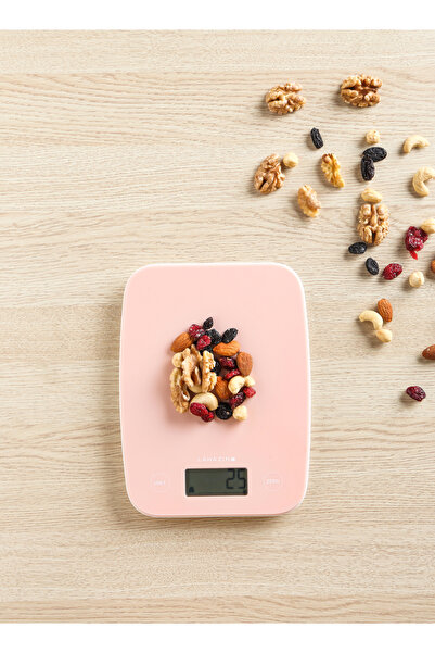 Lawazim Digital Kitchen Scale - Pink Electronic Food Scale with LCD Display & Zero Function