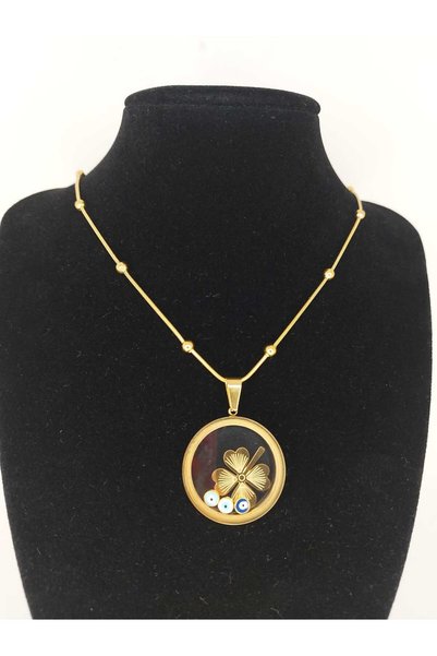Romea Stainless Steel Bell Pendant, Quarter Pendant, Wedding Jewelry, Gift Jewelry, Gold Filled Pendant