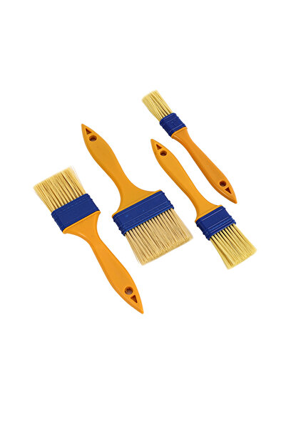 Lawazim Paint Brush Set - 4 Piece Flat Brushes with Synthetic Bristles for DIY & Home Painting
