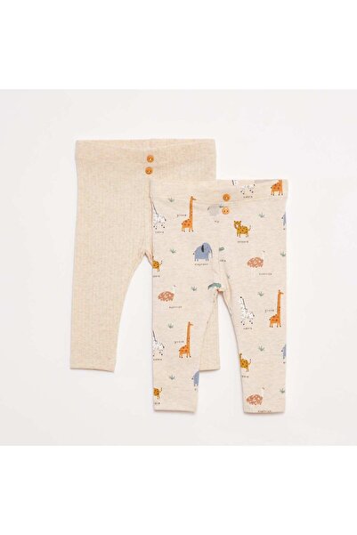 KIABI Pack of long leggings BEIGE