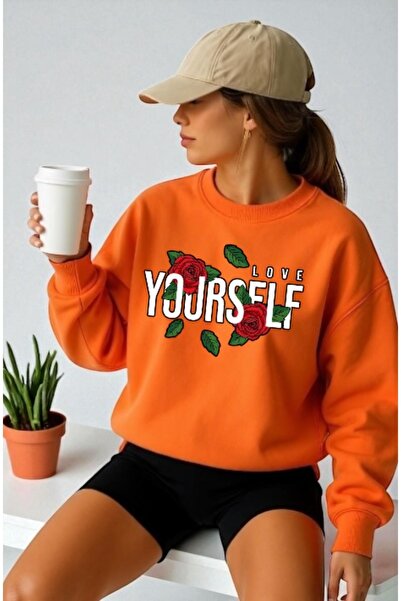 ArtYus سويت شيرت للجنسين بأكمام طويلة مطبوع عليه Yourself Gül Front Transfer ...