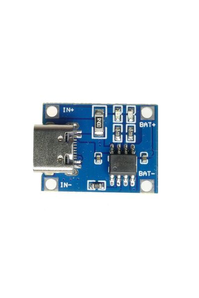 Rosfix Încărcător TP4056 USB-C 5V 1A | Pentru Acumulatori Li-Ion 4,2V