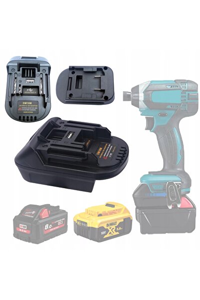Rosfix Adaptor Baterie DM18M | Compatibil cu Makita 18V, Dewalt, Milwaukee