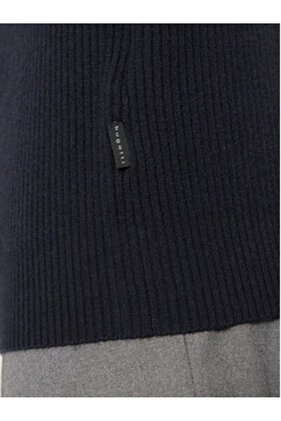 BUGATTI Ανδρικό Πουλόβερ 65563B-7400 Μπλε Σκούρο Μπλε