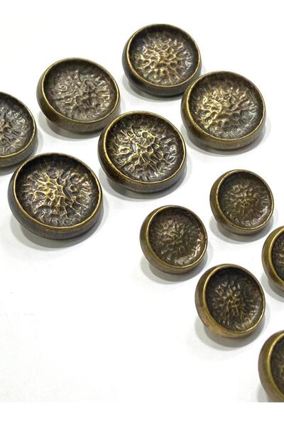 karantuhafiye Σετ κουμπιών ιταλικής καμπαρντίνας / Vintage μοντέλο / Οξείδιο