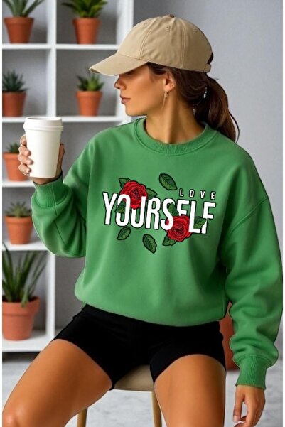 ArtYus سويت شيرت للجنسين بأكمام طويلة مطبوع عليه Yourself Gül Front Transfer ...