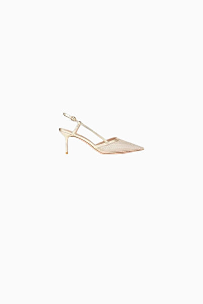 NICOLI Joel 75 Crystal Slingback Heels, Sparkling Mesh Design