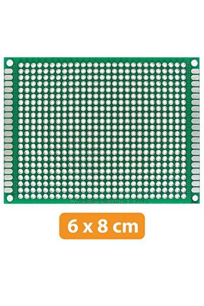 Rosfix Universal Prototype Board 60x80 mm | THT Double Layer | 2.54 mm Pitch