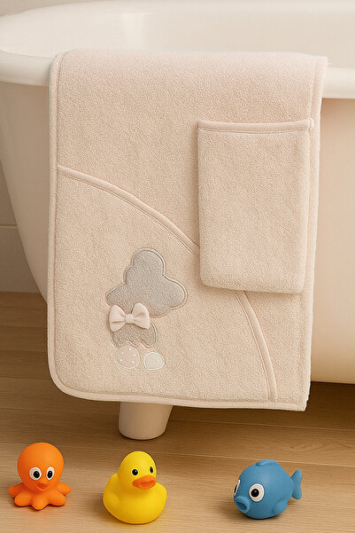 Sebi Prime Bear Pattern Bath Towel
