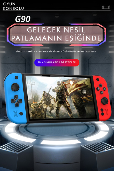 Genel Markalar G90 Oyun Konsolu Yeni Nesil El Atarisi 2000 mAh Batarya 10.000...