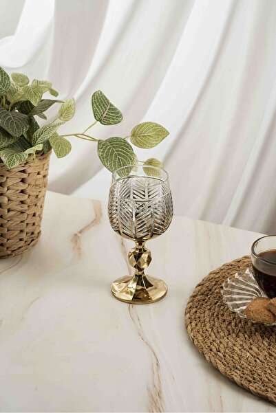 crystalhome 6-Pack Gold Fishbone Crystal Coffee Side Bottle 150ml