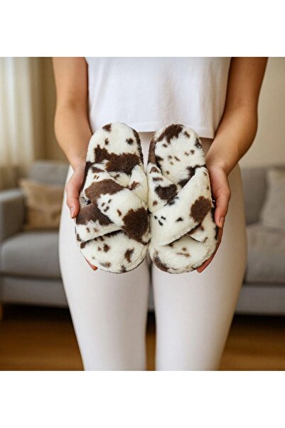 Lion Papuci de casă din pluș pentru femei